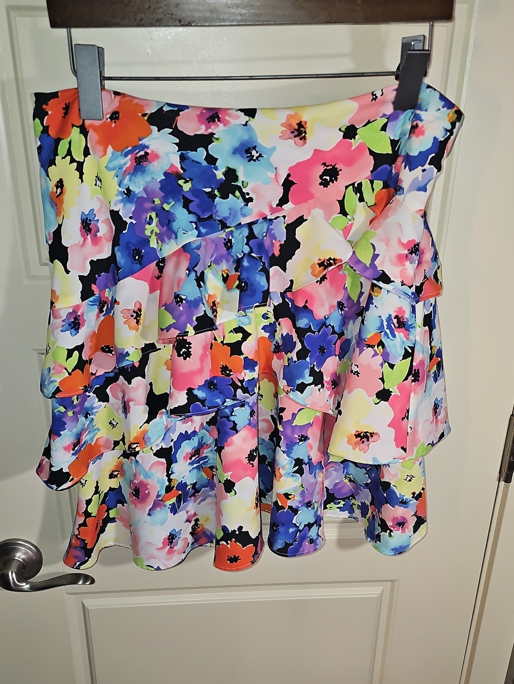 Lauren Ralph Lauren Multicolor Floral Tiered Skirt